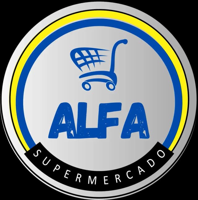 Logo do Alfa Supermercado que confia na Solariza Brasil